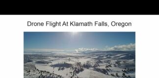 Drone Video of Snowy Klamath Falls, Oregon