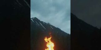 wow so beautiful bonefire in mountain area ❤️ looking awesome nature whatsapp status video#shorts