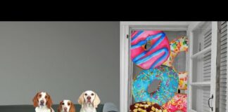Dogs vs Giant Donut Invasion: Funny Dogs Maymo & Potpie & Puppy Indie Endure Donut Apocalypse – Dogs